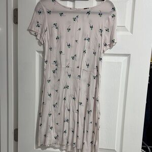 Free People Pink Flutter Sleeve Mini Sundress